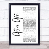 Cher After All White Script Song Lyric Quote Print