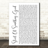 Daughtry Start Of Something Good White Script Song Lyric Quote Print