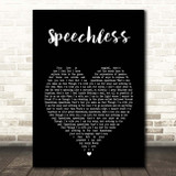 Michael Jackson Speechless Black Heart Song Lyric Print