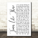 Foo Fighters Times Like These White Script Song Lyric Quote Print