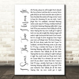 Mayday Parade I Swear This Time I Mean It White Script Song Lyric Quote Print