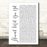 Michael Buble Haven't Met You Yet White Script Song Lyric Quote Print