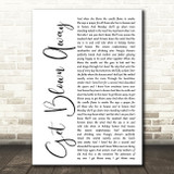 Ocean Colour Scene Get Blown Away White Script Song Lyric Quote Print
