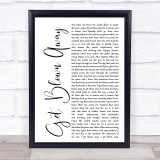 Ocean Colour Scene Get Blown Away White Script Song Lyric Quote Print