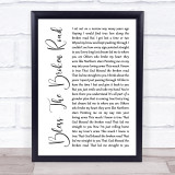 Rascal Flatts Bless The Broken Road White Script Song Lyric Quote Print