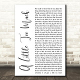 Shawn Mendes A Little Too Much White Script Song Lyric Quote Print