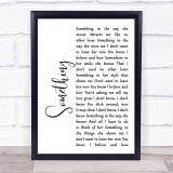 The Beatles Something White Script Song Lyric Quote Print