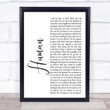 The Killers Human White Script Song Lyric Quote Print