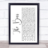 Diana Ross The Boss White Script Song Lyric Print