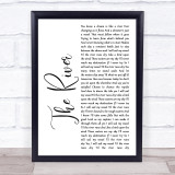 Garth Brooks The River White Script Song Lyric Print