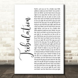 Matt Maeson Tribulation White Script Song Lyric Print