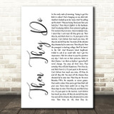 Trace Adkins Then They Do White Script Song Lyric Quote Print