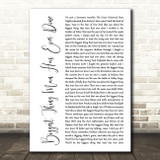 Woody Guthrie Biggest Thing Man Has Ever Done White Script Song Lyric Print