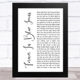 Neil Diamond Forever In Blue Jeans White Script Song Lyric Music Art Print