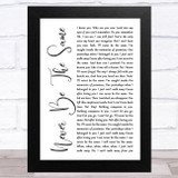 Red Never Be The Same White Script Song Lyric Music Art Print