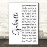 Roy Davis Jr. Gabrielle White Script Song Lyric Music Art Print