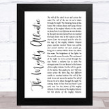 Runrig The Mighty Atlantic White Script Song Lyric Music Art Print