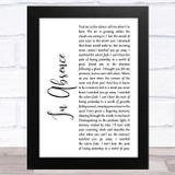 Silent Planet In Absence White Script Song Lyric Music Art Print
