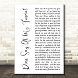Smog Dress Sexy At My Funeral White Script Song Lyric Music Art Print