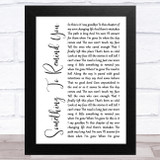 Staind Something To Remind You White Script Song Lyric Music Art Print