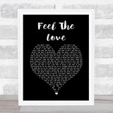 Rudimental Feel The Love Black Heart Song Lyric Wall Art Print