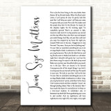 The Front Bottoms Twin Size Mattress White Script Song Lyric Music Art Print