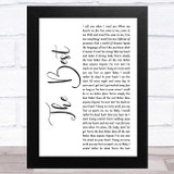 Tina Turner The Best White Script Song Lyric Music Art Print