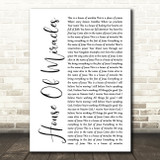 Brandon Lake House Of Miracles White Script Song Lyric Music Art Print