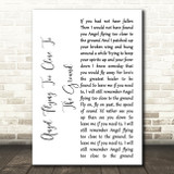 Willie Nelson Angel Flying Too Close To The Ground White Script Song Lyric Music Art Print