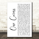 Depeche Mode One Caress White Script Song Lyric Music Art Print