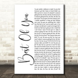 Foo Fighters Best Of You White Script Song Lyric Music Art Print