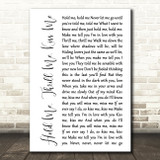 Gloria Estefan Hold Me, Thrill Me, Kiss Me White Script Song Lyric Music Art Print