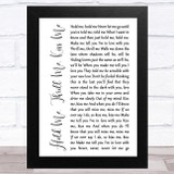 Gloria Estefan Hold Me, Thrill Me, Kiss Me White Script Song Lyric Music Art Print