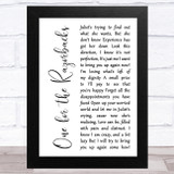 Green Day One for the Razorbacks White Script Song Lyric Music Art Print