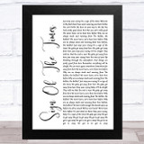 Harry Styles Sign Of The Times White Script Song Lyric Music Art Print