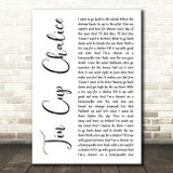 Jimmy Buffett Tin Cup Chalice White Script Song Lyric Music Art Print