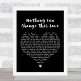 Sam Cooke Nothing Can Change This Love Black Heart Song Lyric Wall Art Print