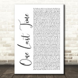 Lin-Manuel Miranda, Christopher Jackson & Original Broadway Cast Of Hamilton One Last Time White Script Song Lyric Music Art Print