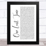 Lin-Manuel Miranda, Christopher Jackson & Original Broadway Cast Of Hamilton One Last Time White Script Song Lyric Music Art Print