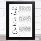Linkin Park One More Light White Script Song Lyric Music Art Print
