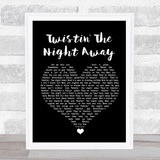 Sam Cooke Twistin' The Night Away Black Heart Song Lyric Wall Art Print