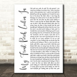 Lonestar My Front Porch Lookin In White Script Song Lyric Music Art Print