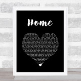 Scouting For Girls Home Black Heart Song Lyric Wall Art Print