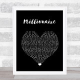 Scouting For Girls Millionaire Black Heart Song Lyric Wall Art Print