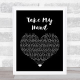 Skerryvore Take My Hand Black Heart Song Lyric Wall Art Print