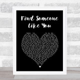 Snoh Aalegra Find Someone Like You Black Heart Song Lyric Wall Art Print