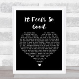Sonique It Feels So Good Black Heart Song Lyric Wall Art Print