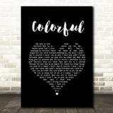 Steel Dragon Colorful Black Heart Song Lyric Wall Art Print