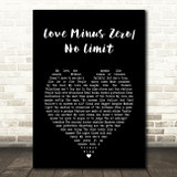 Bob Dylan Love Minus Zero No Limit Black Heart Song Lyric Art Print