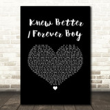 Ariana Grande Knew Better Forever Boy Black Heart Song Lyric Art Print
